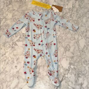 NWT Angel Dear Holiday Festive Print Kids Footie